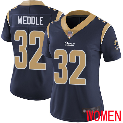 Los Angeles Rams Limited Navy Blue Women Eric Weddle Home Jersey NFL Football #32 Vapor Untouchable